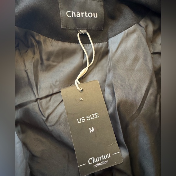 NWT Black Faux Suede Fringe Women's Jacket - size M - Picture 8 of 10